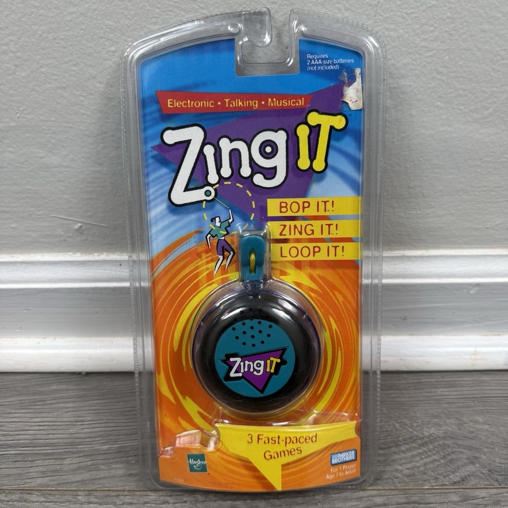 Vintage Hasbro Zing It Handheld Electronic Talking Musical Game - 1999 NIB